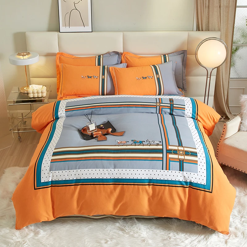 秋冬款纯棉四件套100全棉4件套床单被套家纺床上用品-奥斯汀