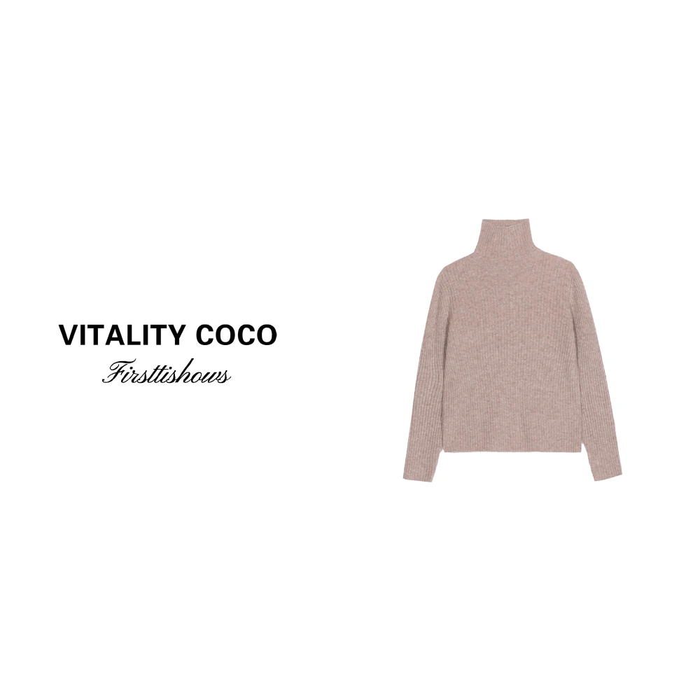 「VITALITY COCO」24秋冬上新毛衣百搭羊毛高领休闲针织衫1667