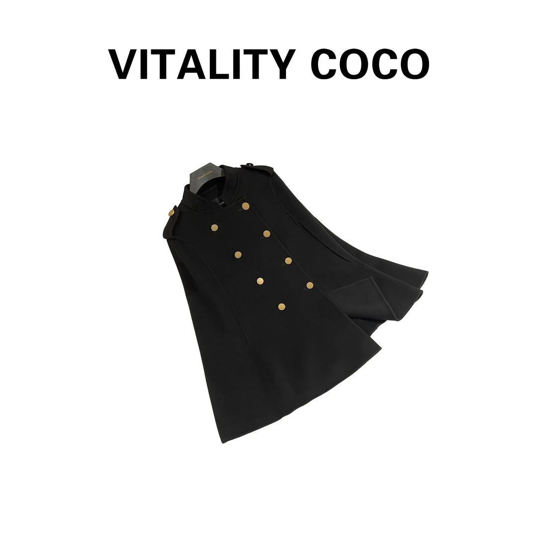 「V&C」"魔法少女" 双排扣披风斗篷款秋冬英伦宽松外套百搭191/202