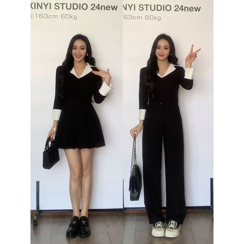 XINYI【韩女心机】秋季针织小衫女长袖显瘦百搭上衣X624D11211