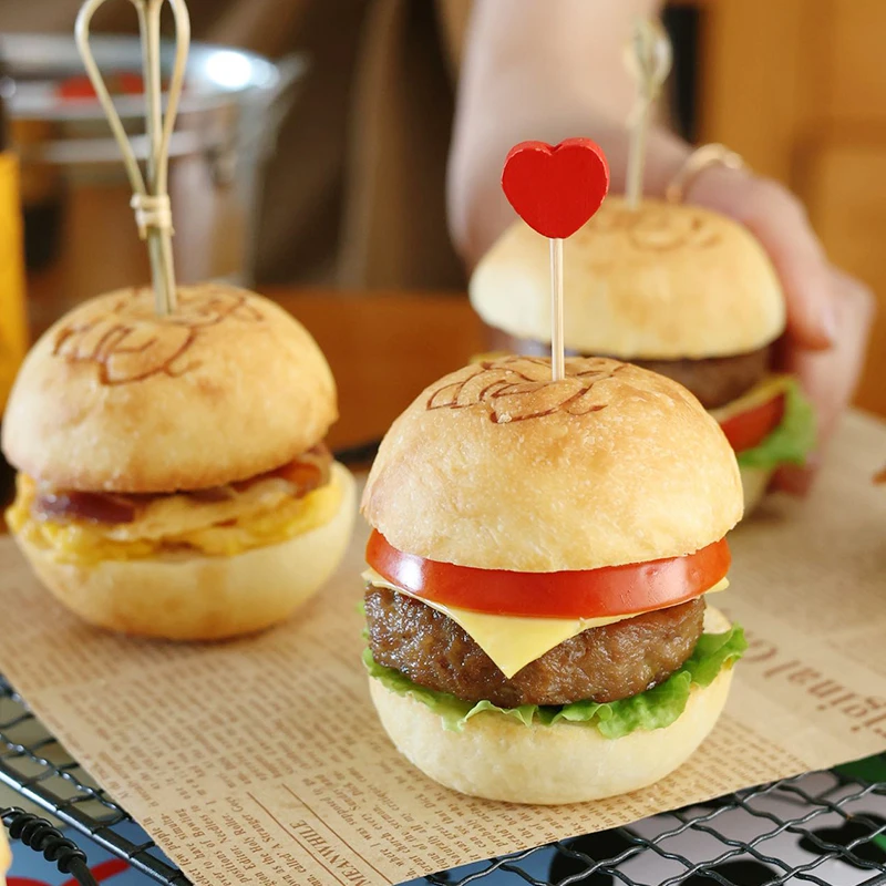 【新品牛奶汉堡】舒汇牛小白牛奶汉堡胚200g儿童营养早餐馒头精优质