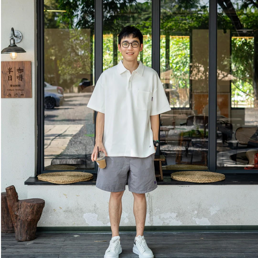 NEAT Pocket 23SS 定织软糯亲肤透气空气层纯色通勤刺绣POLO短袖