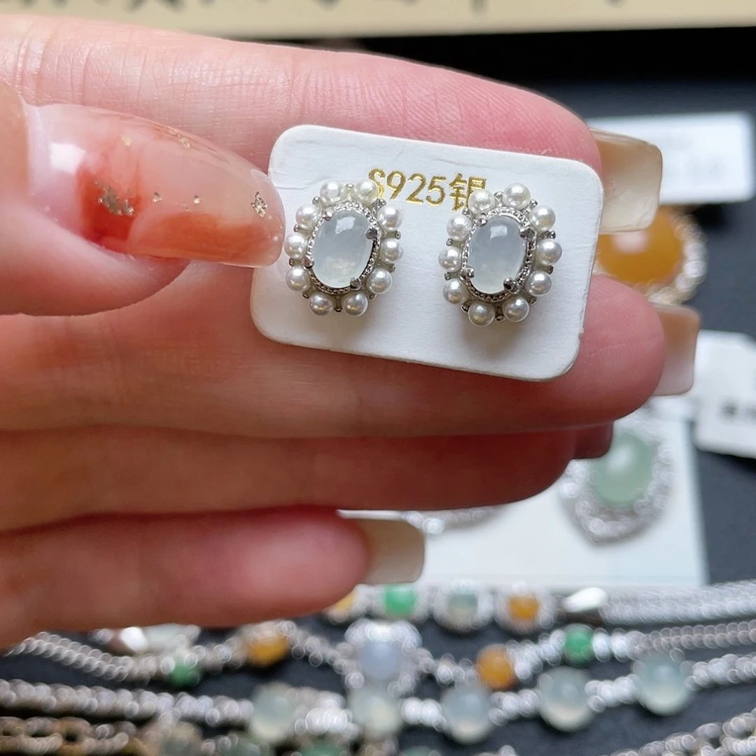 翡翠戒指未镶嵌耳钉