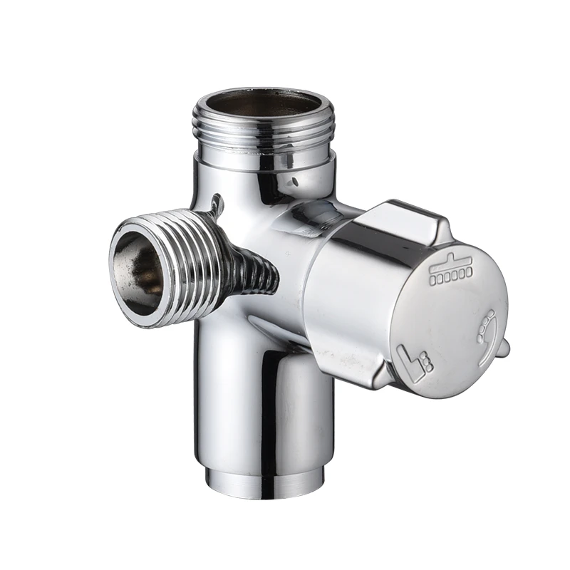 全铜花洒淋浴分水器一进三出三通分水阀三档切换阀转换器三阀配件