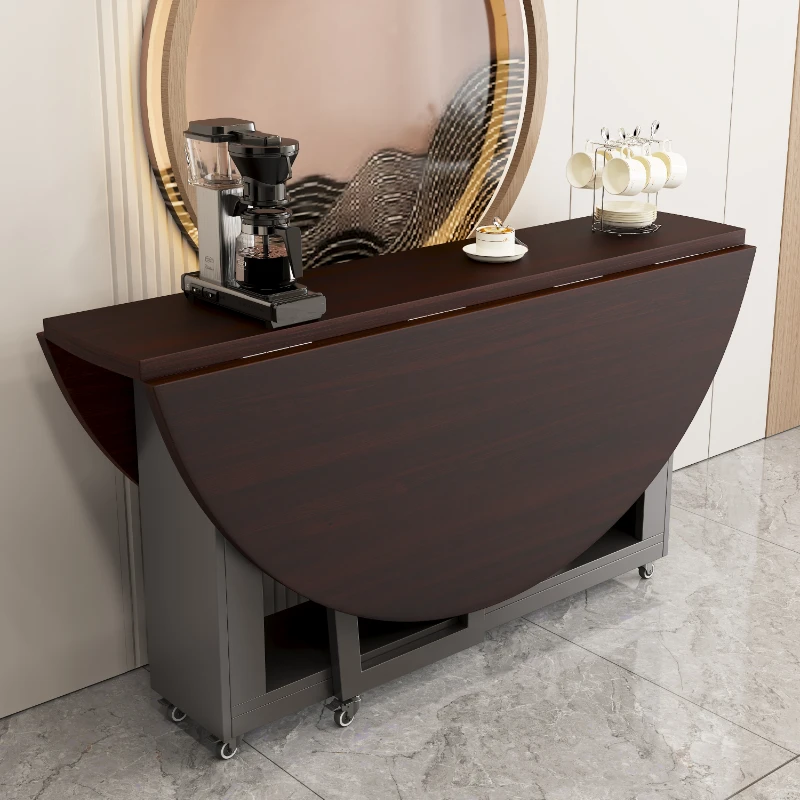 家用简易折叠圆桌大圆桌面可折叠餐桌子饭桌移动简约餐桌椅