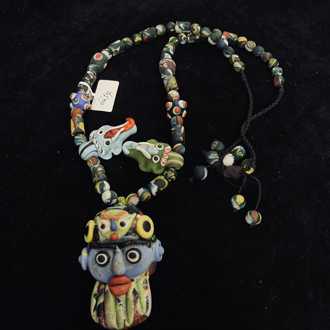 铜合金琉璃项链 腓尼基娃娃琉璃项链6654