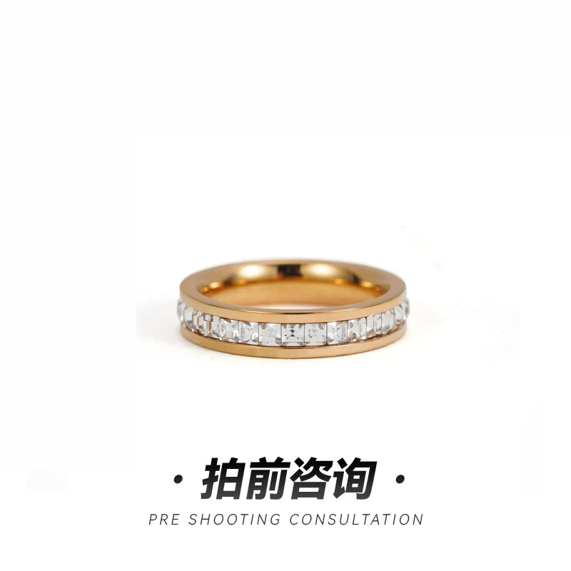 钨合金戒指 升级版单钻8钻螺纹情侣戒指雅丹时尚简约婚戒
