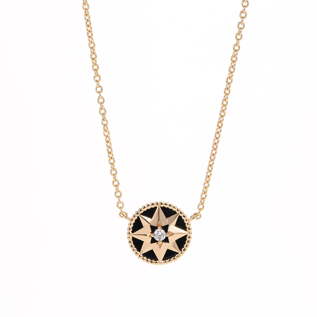 合金项链 罗盘项链轻奢高端设计感欧美ins复古风潮流气质