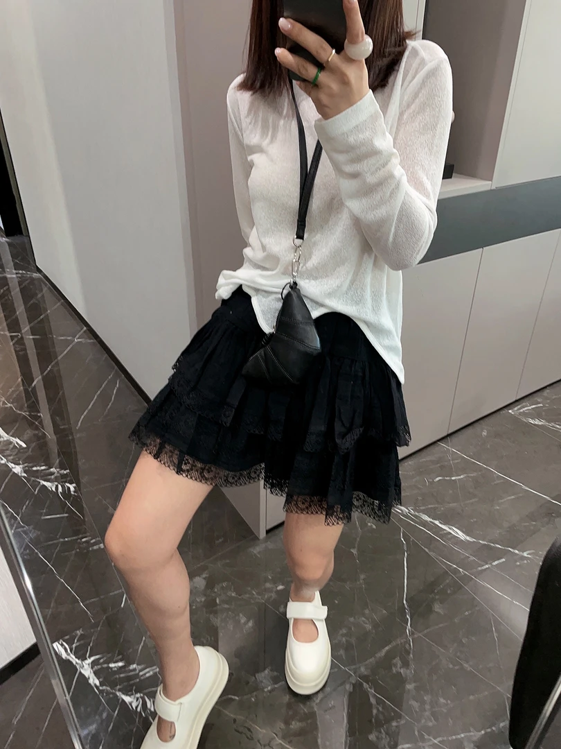 甜美蛋糕裙 减龄蓬蓬半身A字裙女防走光小裙子WY68003