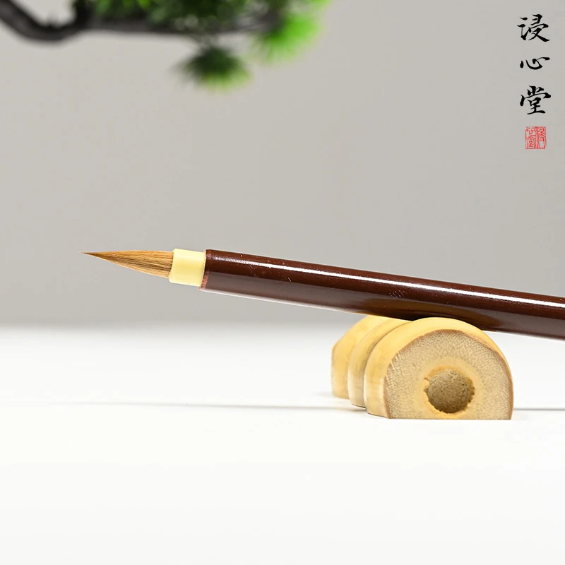 般若黄鸡狼毫小楷毛笔灵飞经 文证明小楷书法毛笔吸墨好书写顺滑