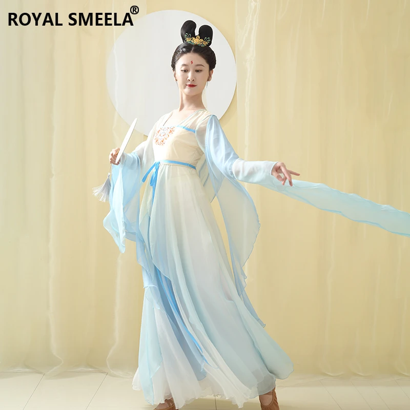 古典舞蹈服女飘逸汉唐纱衣女中国舞练功服古风演出仙气新款套装夏