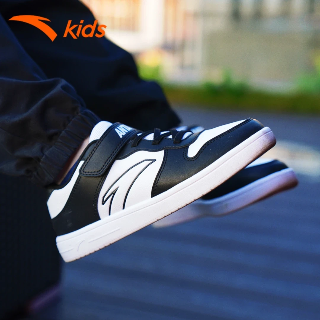 anta kids/安踏儿童板鞋复古运动新派简约保暖百搭欧若风休闲板鞋