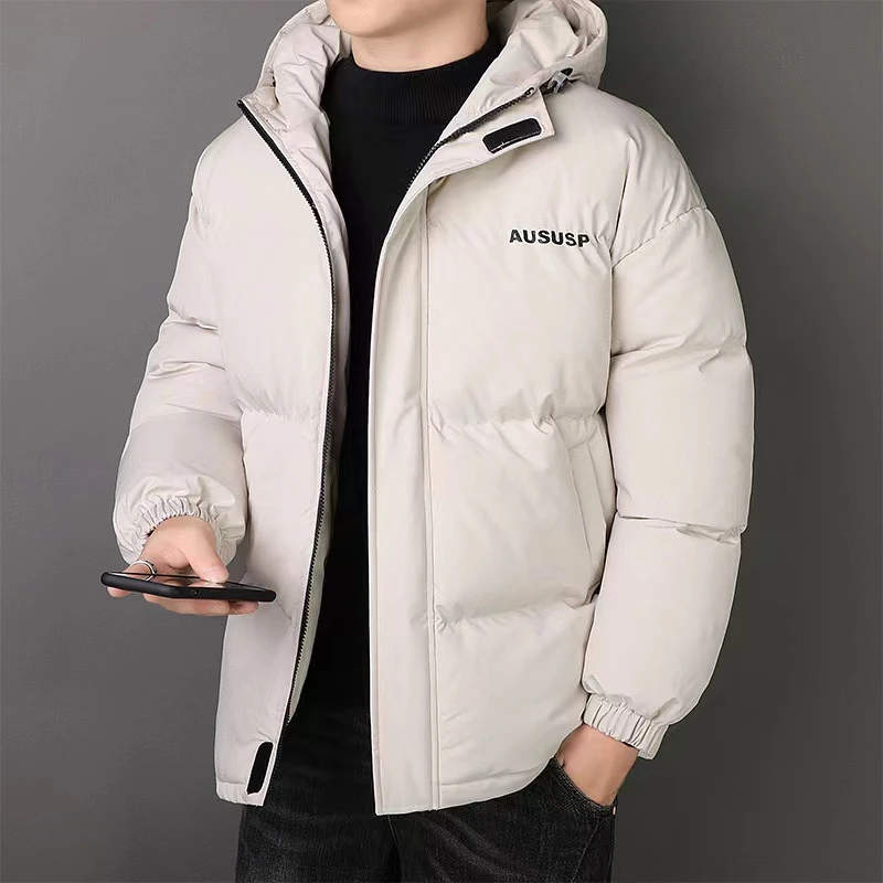 冬季连帽棉衣外套棉服男士韩版潮流休闲百搭保暖加厚棉袄外套上衣