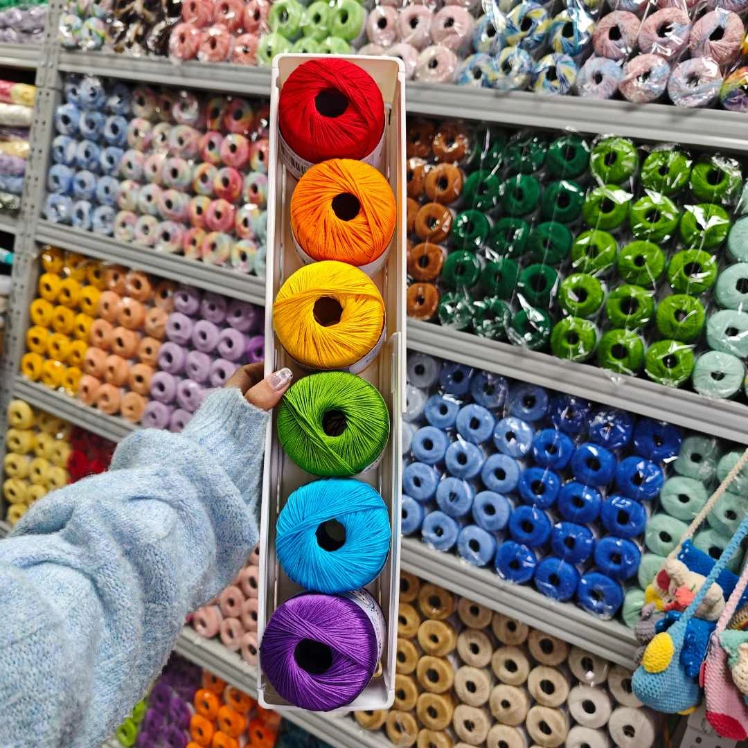 雪球水苏蕾丝【花包-蕾丝彩虹】【6团/包】3号线棉线段染色