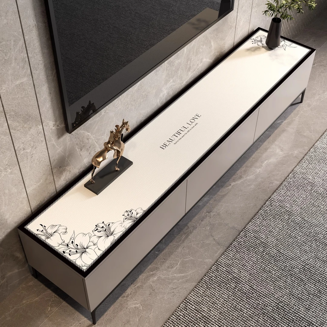 电视柜垫免洗简约桌垫法式防水家用防油桌垫电视机垫餐边柜台面垫