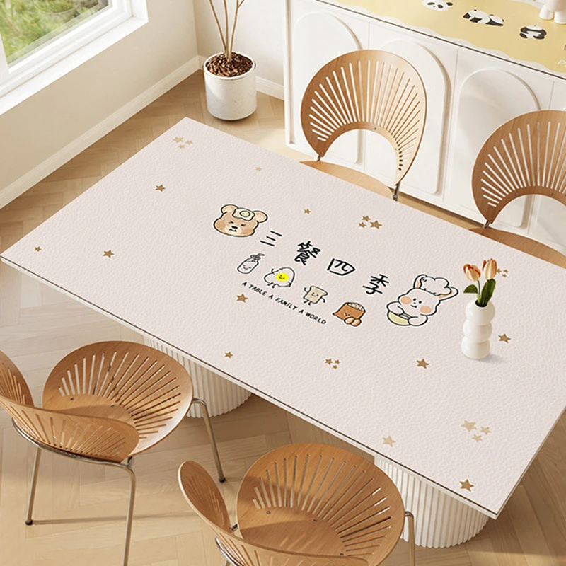 pvc桌面垫免洗防水防油防尘餐桌垫子茶几桌布轻奢高级感客厅台布