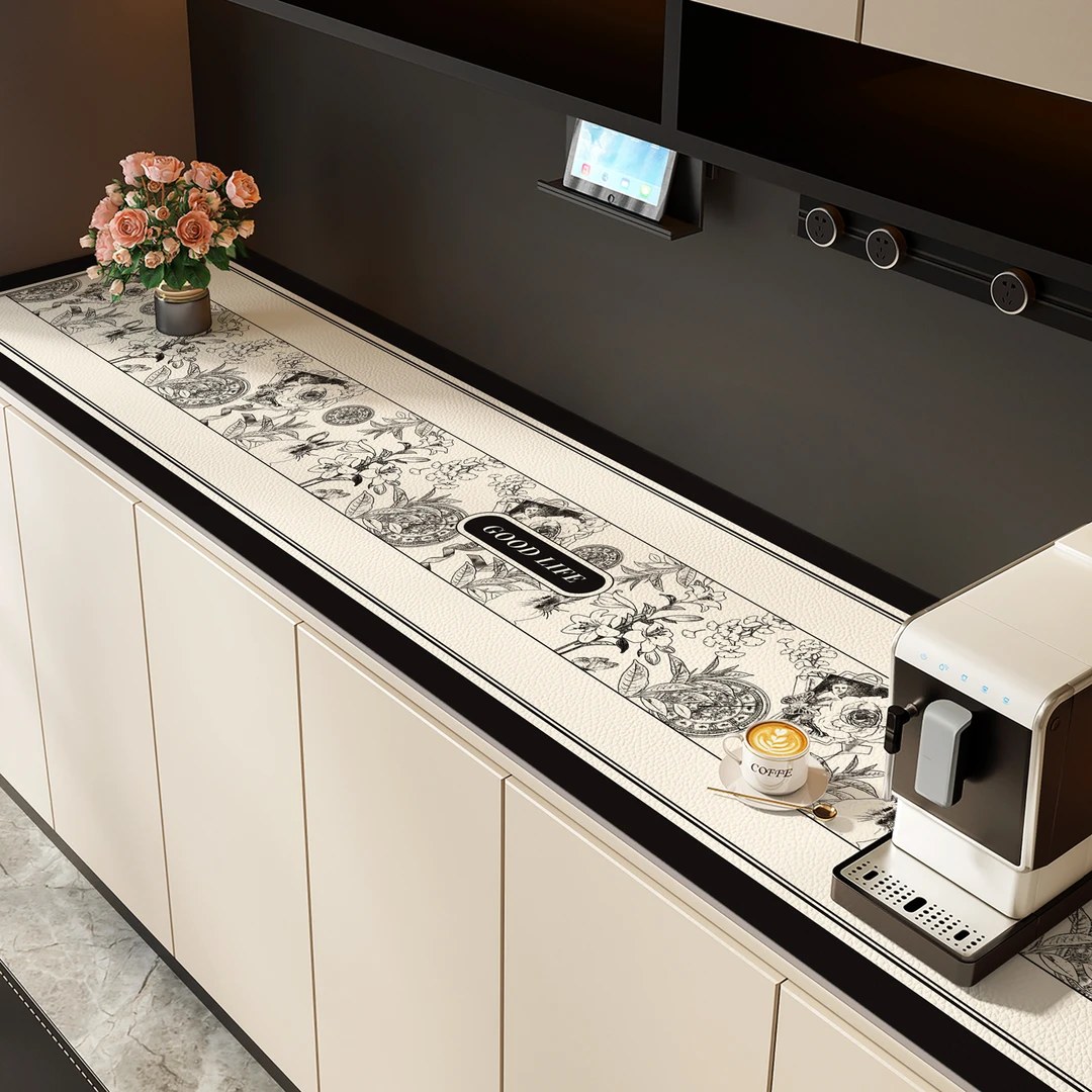 防油高级感电视柜餐边柜桌垫子鞋柜台面保护垫免洗桌面垫酒柜桌布