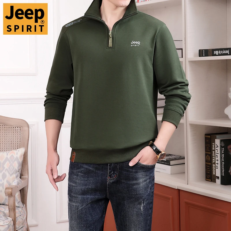 男士2025秋冬半拉链卫衣新款加绒加厚宽松高端品牌立领长袖上衣