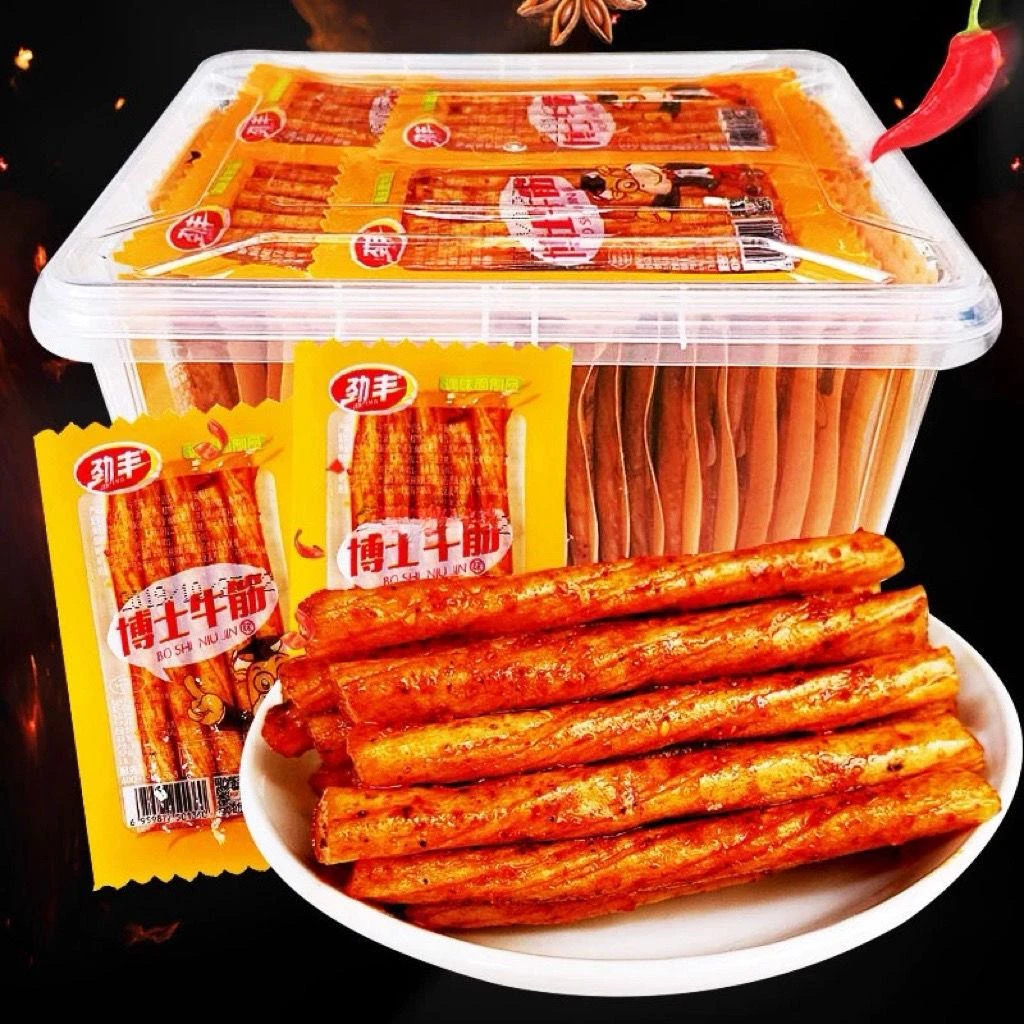 【小扬哥力荐】劲丰博士牛筋休闲零食辣片辣条麻辣儿时怀旧豆筋食