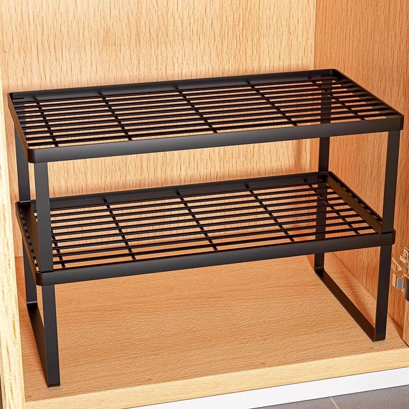 厨房置物架家用多层锅具储物架多功能下水槽橱柜内分层放碗碟锅架