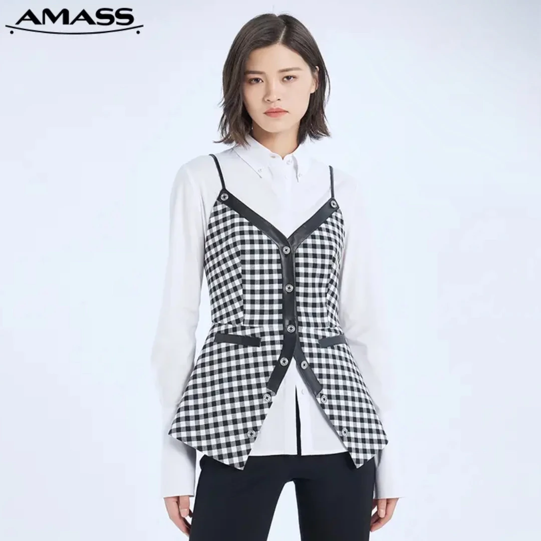 【阿玛施AMASS】 金银丝V领造型吊带马甲5300499