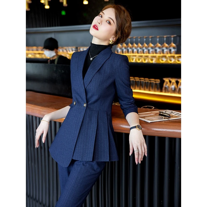 外套女装女2023气质女神范职业装西服套装春秋酒店前台工作服正装