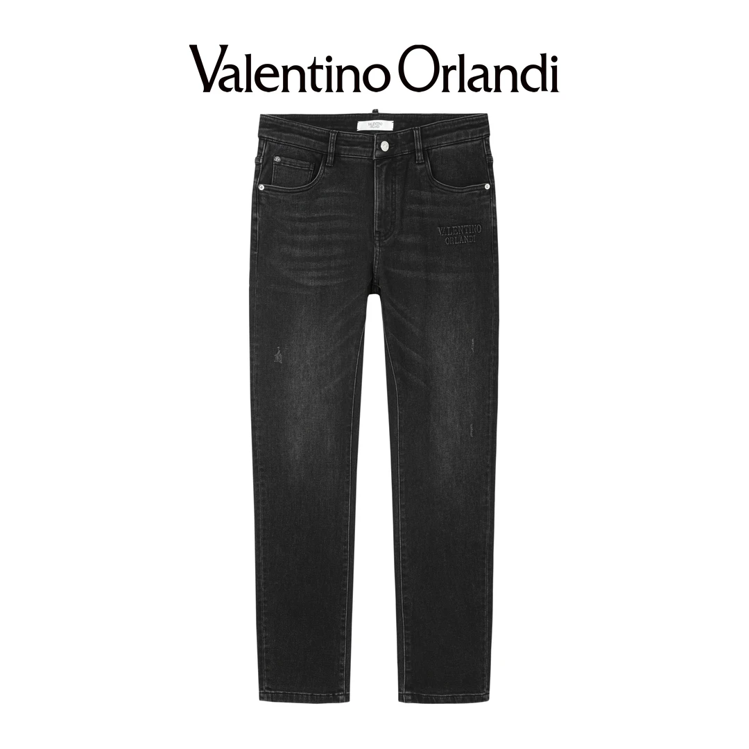 VALENTINO ORLANDI/华伦天奴.奥兰迪男士秋冬时尚百搭刺绣牛仔裤
