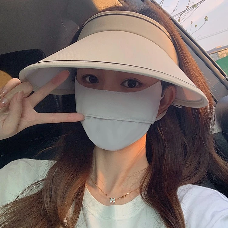 BZF防晒帽女骑车UV遮阳防紫外线遮脸太阳帽韩国大帽檐春夏季帽子