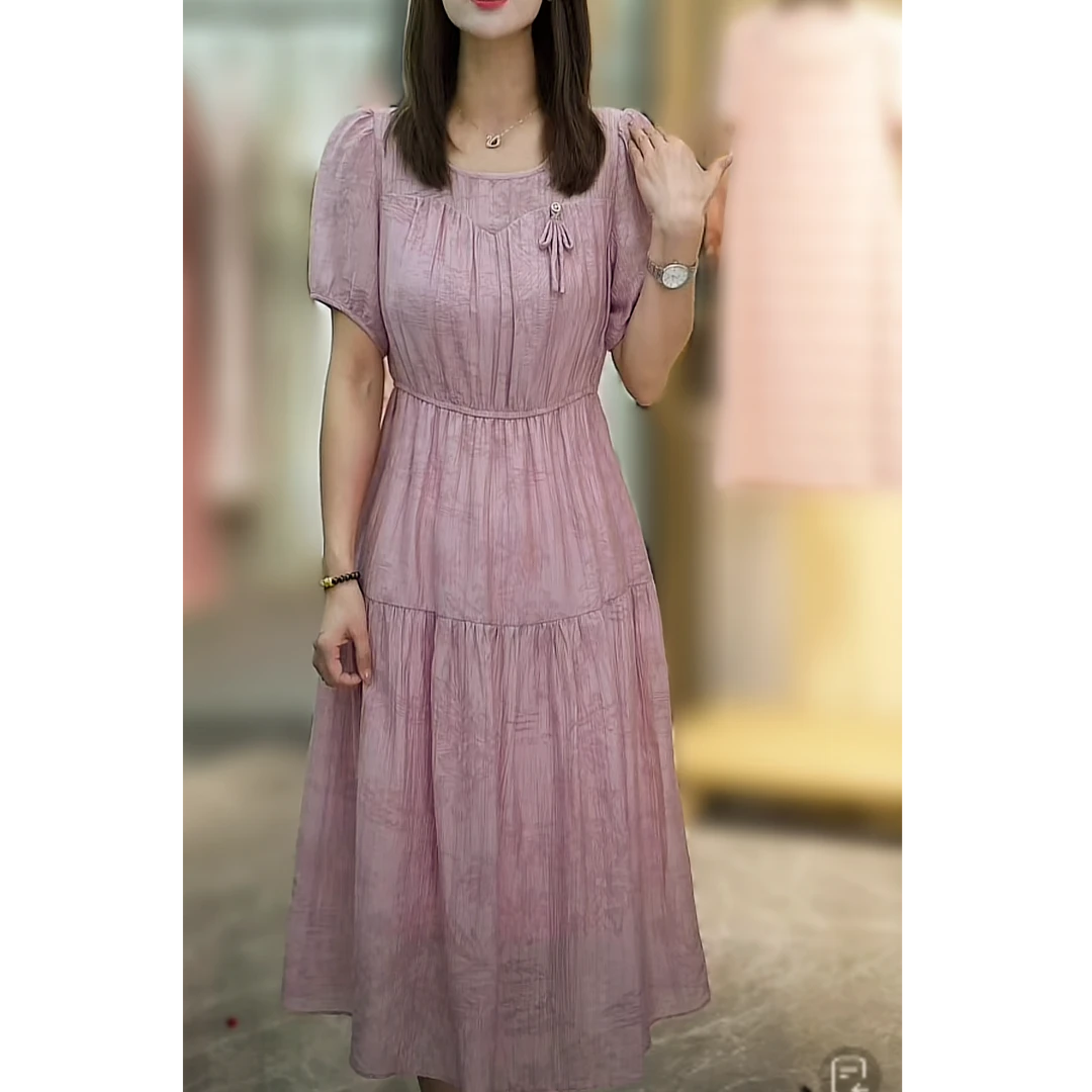TL4213387回味依衣时尚显瘦气质百搭收腰设计师优雅女装连衣裙