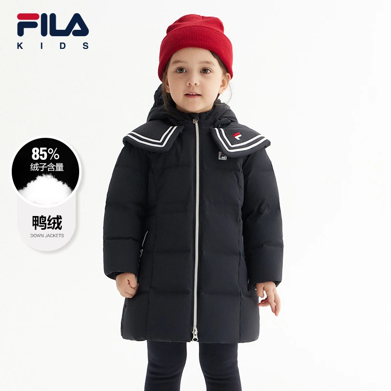 【斐乐儿童】保暖连帽外套2023春季幼小童中长款羽绒服K11G311901