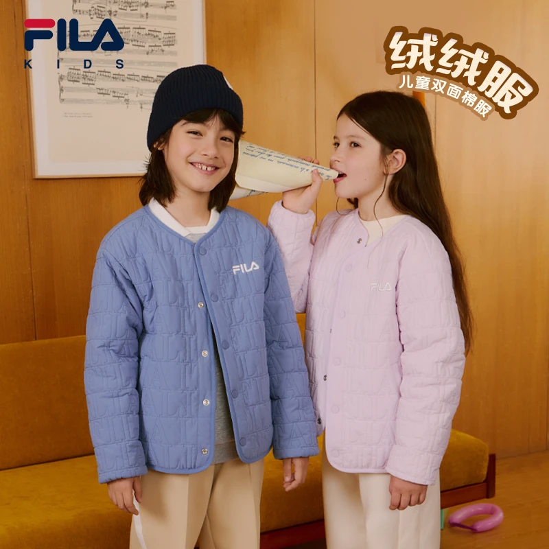 【斐乐儿童】2024年冬季新中大童时尚百搭双面穿保暖棉服K11B441922
