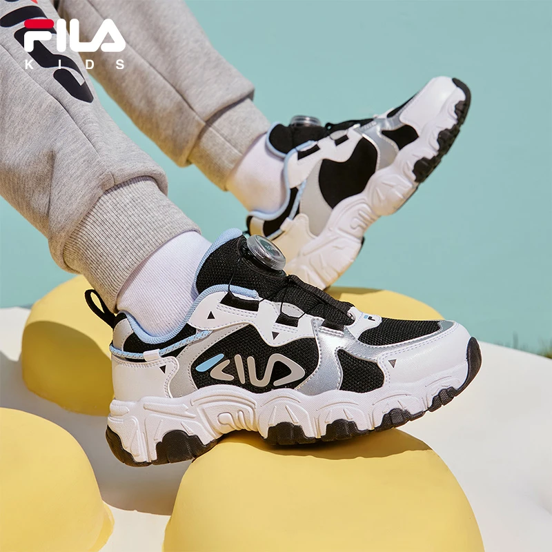 斐乐儿童24年春季新款中大童时尚休闲舒适旋钮透气运动鞋K1541110