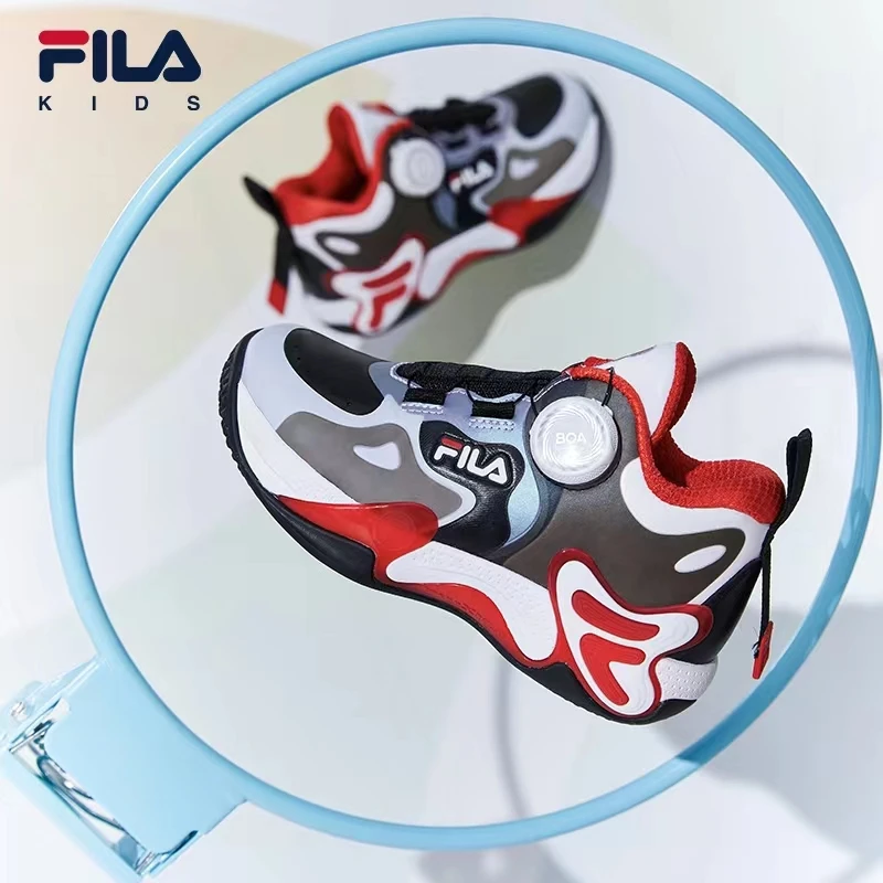 斐乐儿童中大童篮球鞋舒适防滑时尚篮球鞋潮K14B242204F