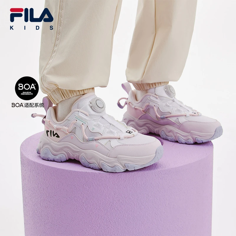 【猫爪】斐乐儿童2024年秋季中大童儿童时尚复古跑鞋K15B431111
