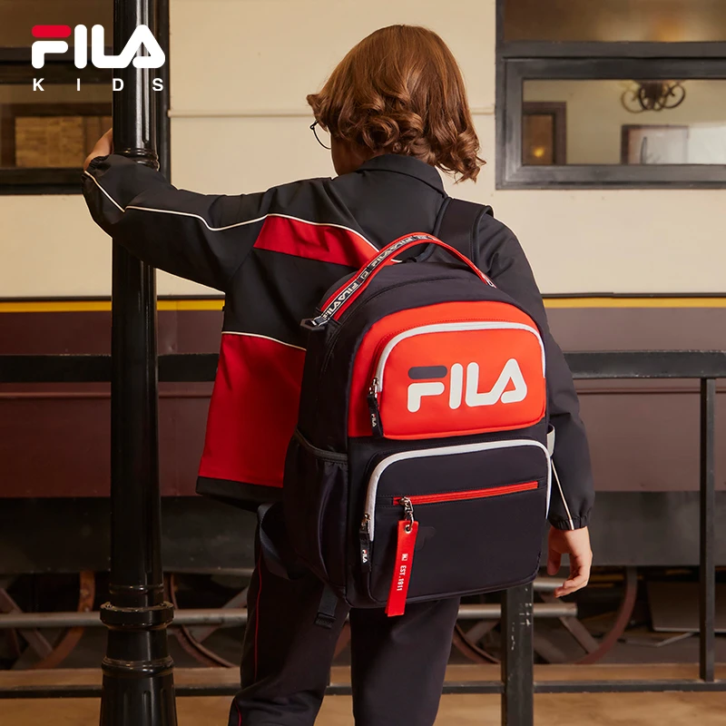 【斐乐儿童】2023年秋款小童经典小学生休闲轻便双肩包K17B332104