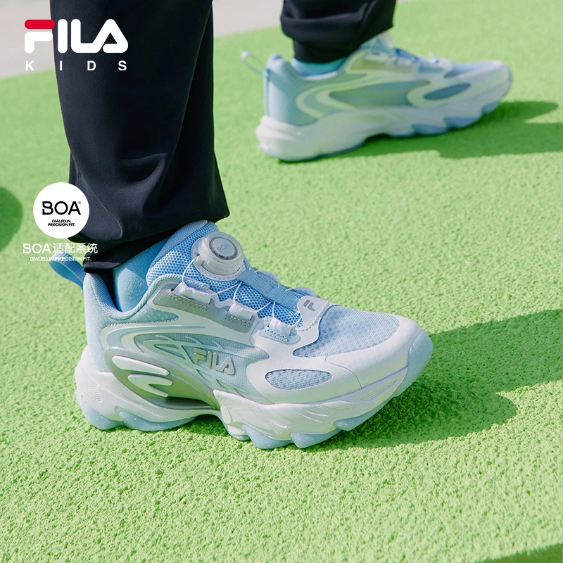 【蜂鸟鞋】斐乐儿童2024年春夏时尚运动舒适儿童复古跑鞋K15B421101