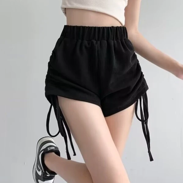 【粉丝专享】棉质阔腿裤女夏季印花高腰显瘦百搭休闲运动短裤407