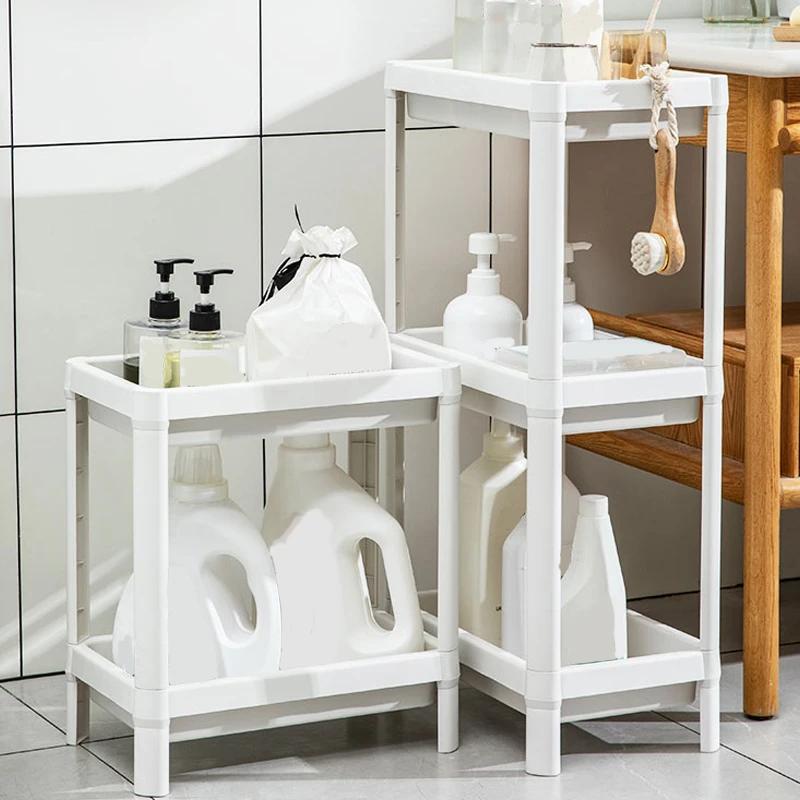 窄缝家用浴室置物架卫生间架厕所洗手间收纳架塑料客厅厨房整理架