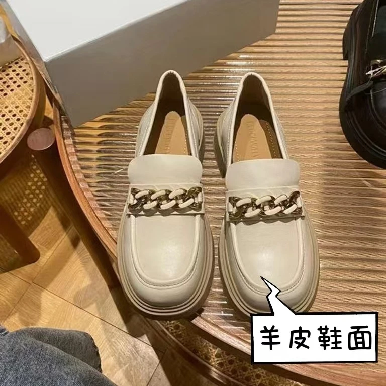 88-11英伦风软底气质jk小羊皮鞋新款百搭复古女法式小众平底单鞋