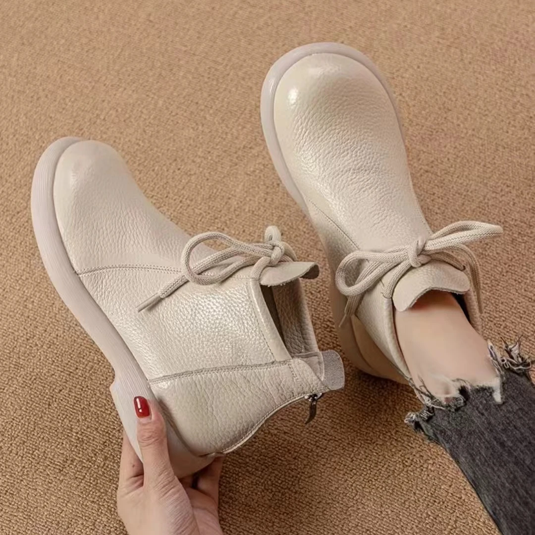 706-1新款头层牛皮加绒马丁靴