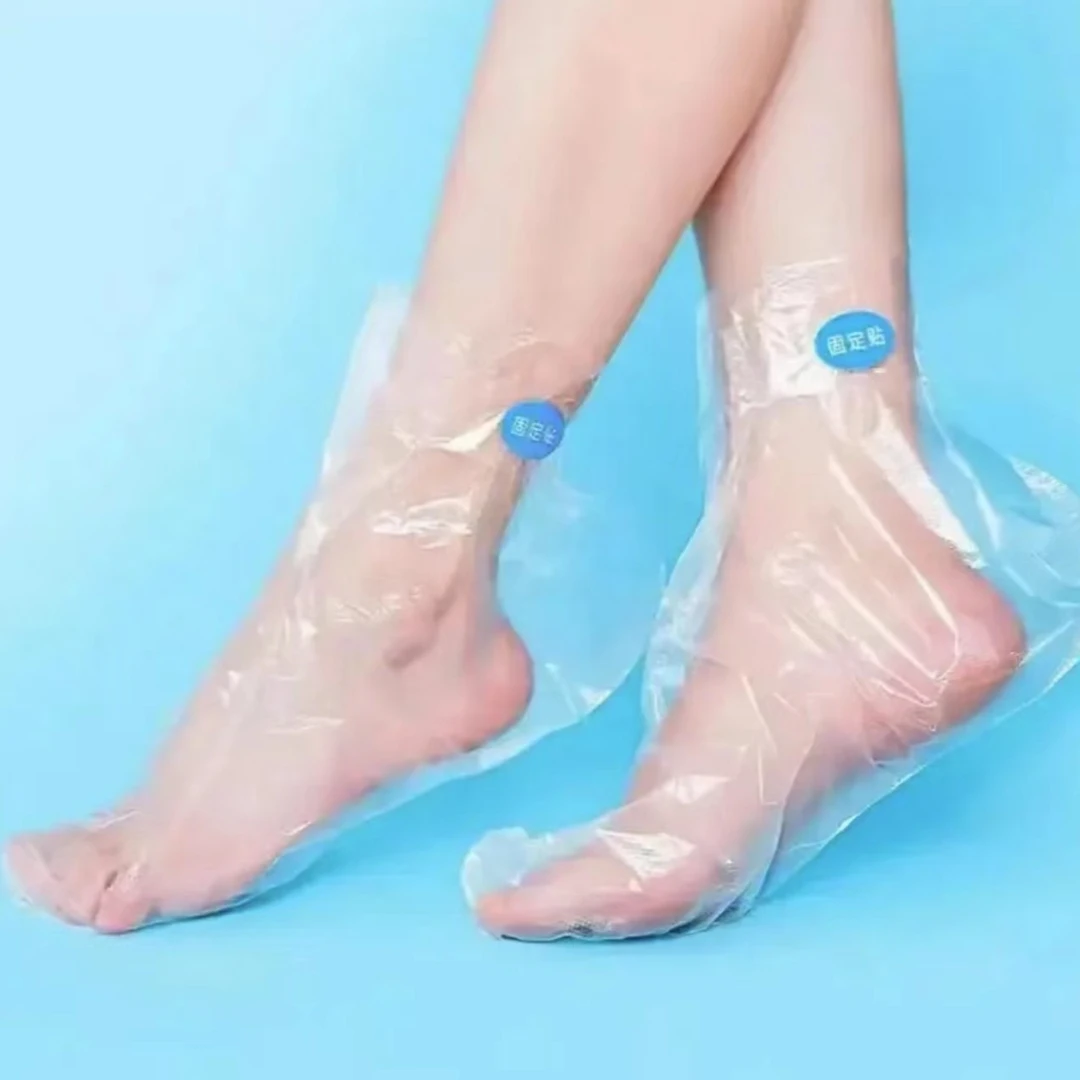 一次性足膜套手膜套手足护理套足膜手膜套加厚泡脚长筒家用保湿