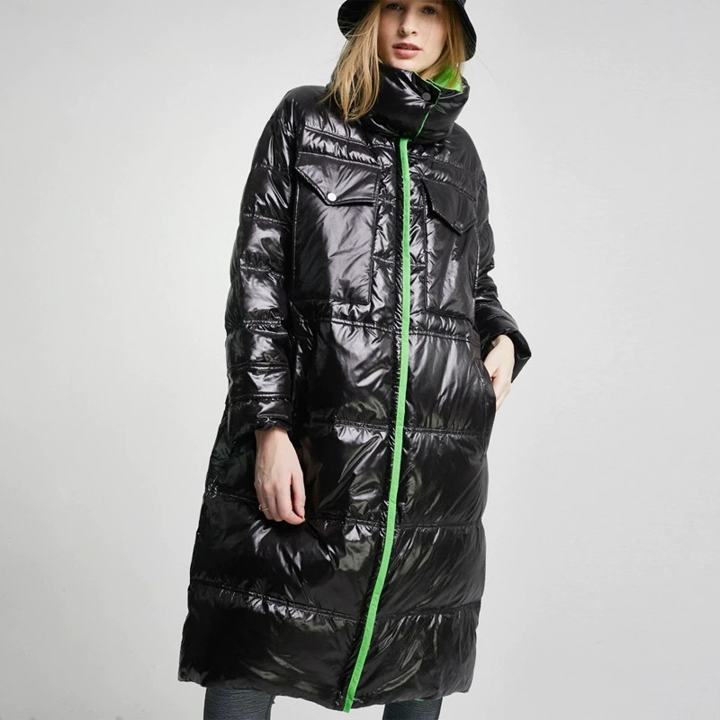 JADE SHADW/翡翠影原创设计女装羽绒服女中长款立领加厚外套B1597