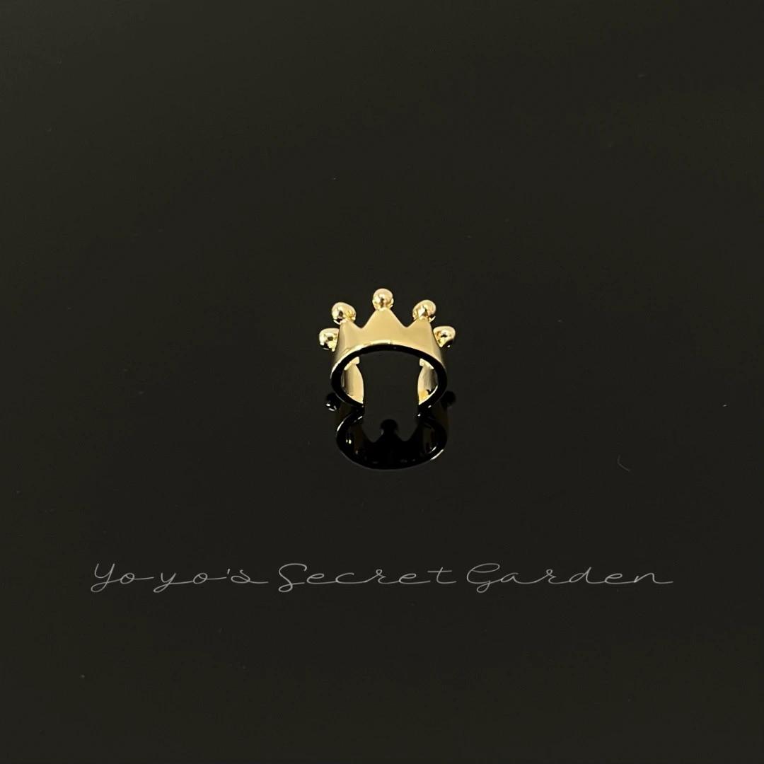 铜合金耳饰 皇冠耳骨夹~ 单个装! 金色耳骨夹