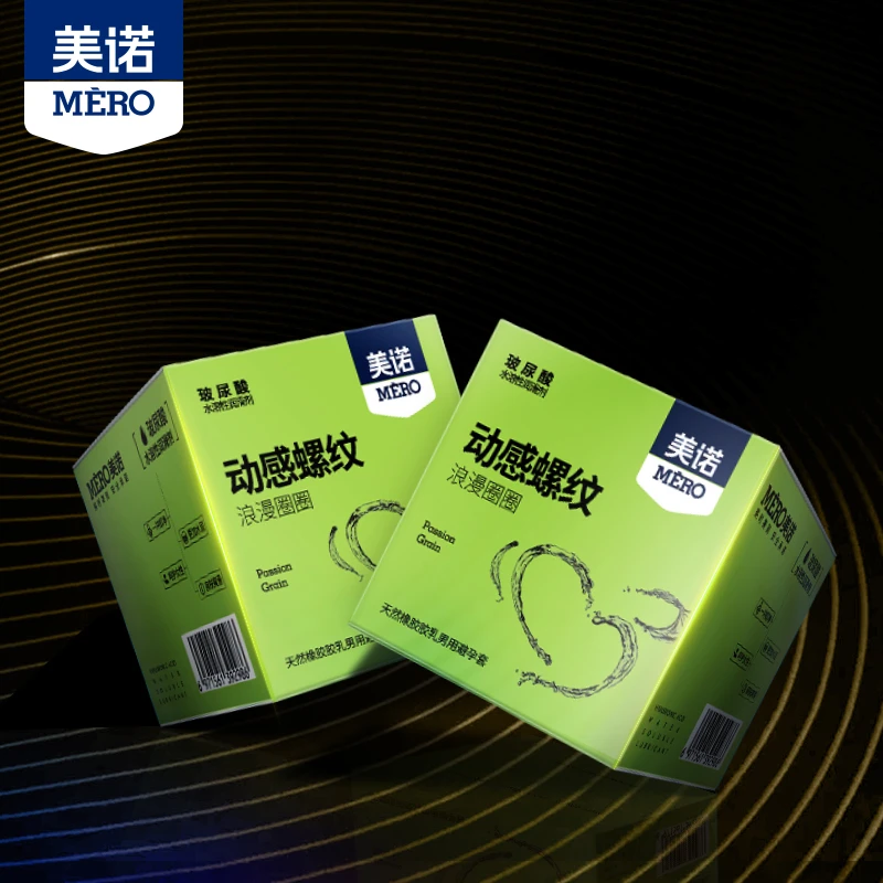 美诺螺纹玻尿酸避孕套001超润薄浮点30只 天然橡胶胶乳男用避孕套
