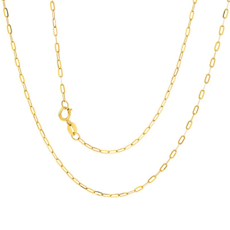 长卡链]18K金手工链AU750长十字黄金项链链颈链多样性发其一