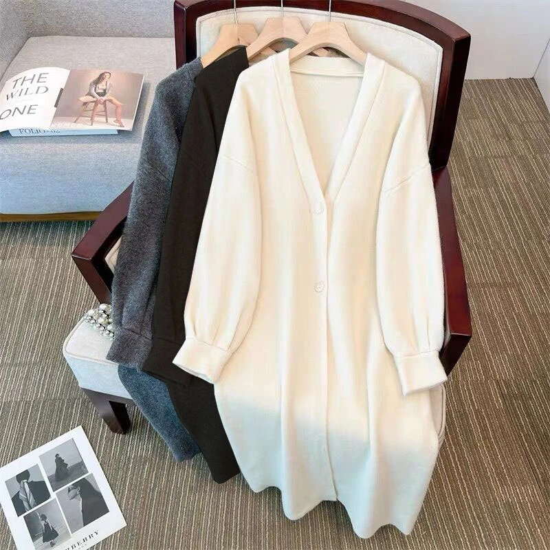 秋冬新款孕妇2024年高级感宽松开衫加厚V领中长款外套