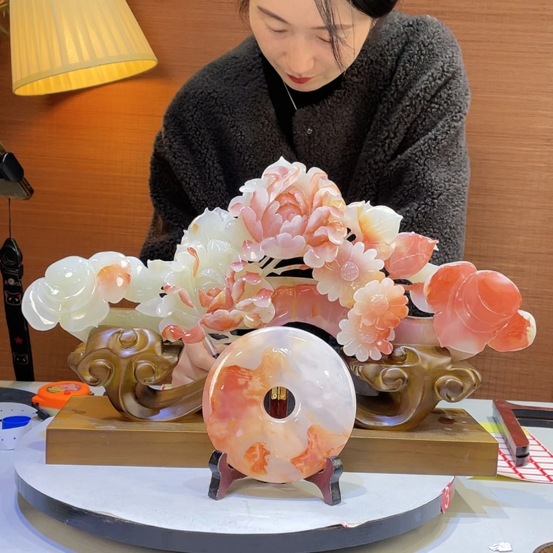 【闪购商品】玉石平安扣根雕雨*