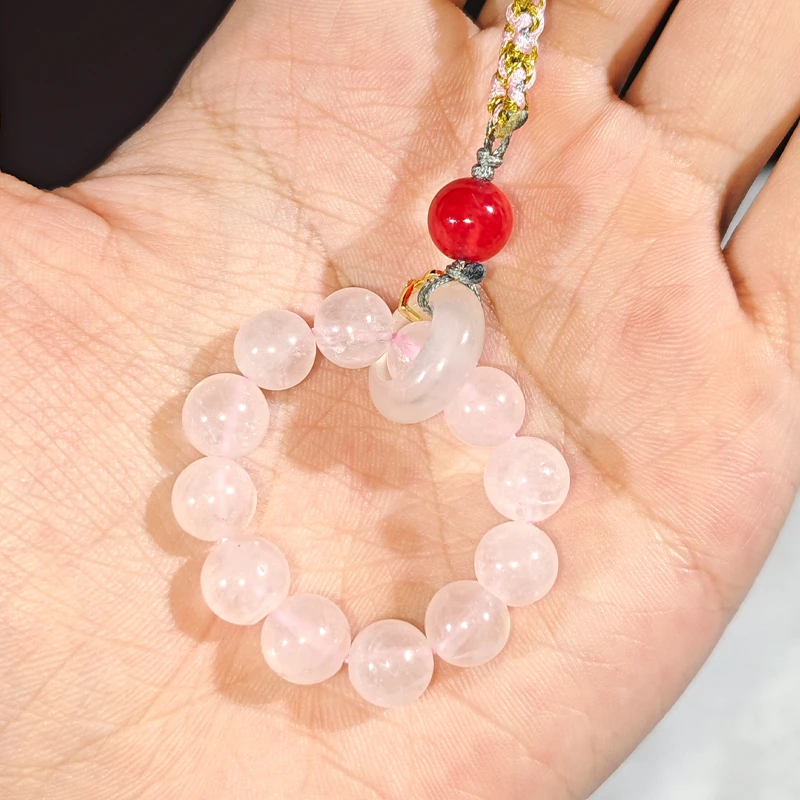 原创DIY款 天然水晶 粉水晶百搭时尚创意挂件【多样性发其一】