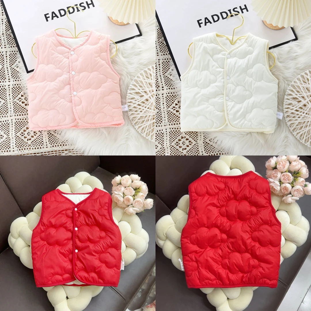 婴儿马甲秋冬款加厚保暖背心a类夹棉宝宝冬季加绒外穿坎肩马甲