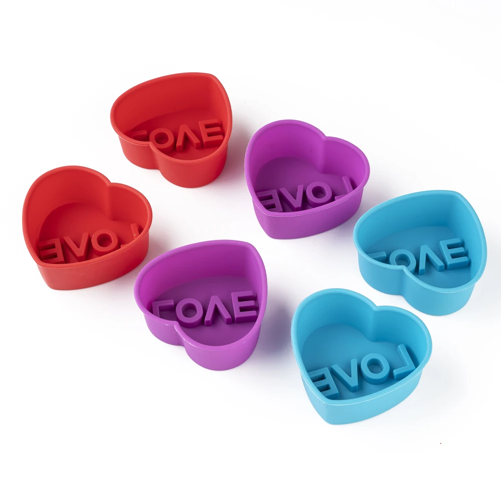 清货【拍一发六】彩色love小蛋糕模具